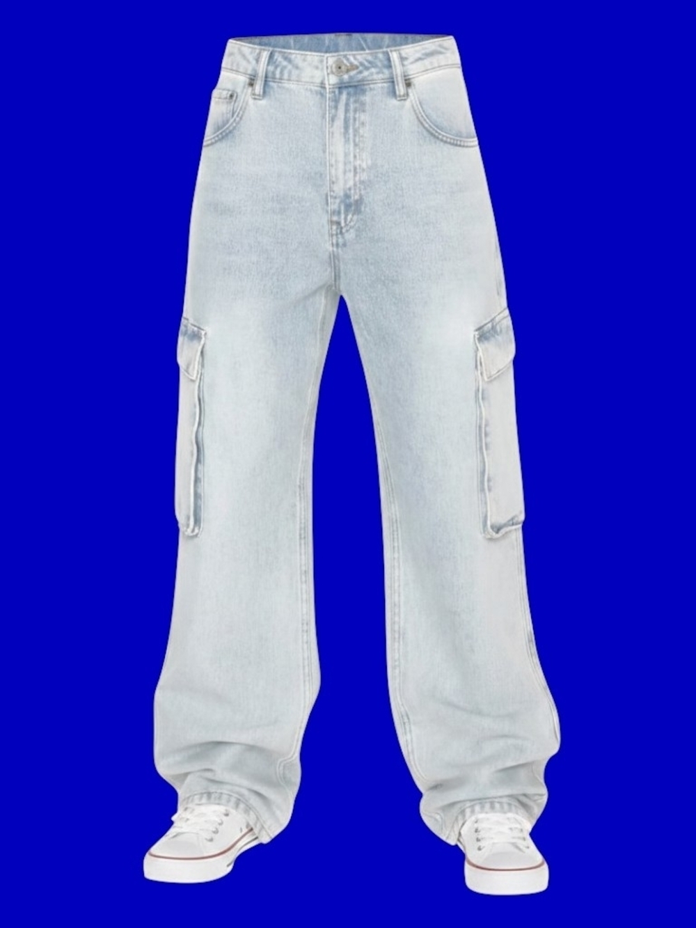 🚹 Victorious 🏆 Anchor Heavyweight Baggy Fit Cargo Jeans [CLEAN WASHED]